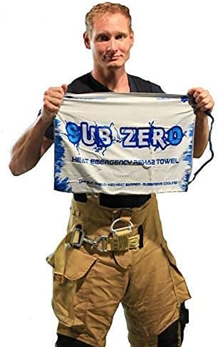 FIRE NINJA Subzero Rehab Cooling Towel | UPF Sun Shield - H20 Heat Barrier - Submersive Cooling (19.5" x 14")