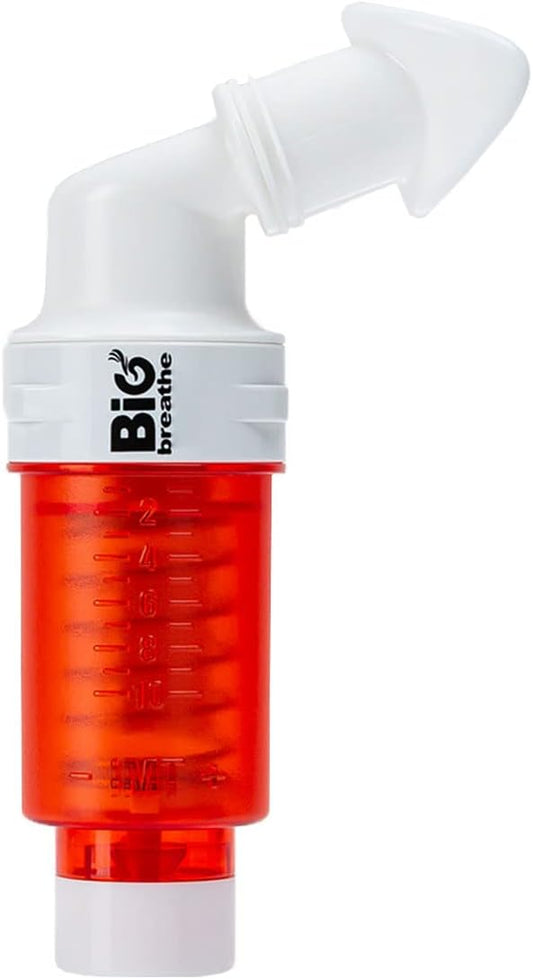 Bigbreathe IMT High(Red) | Inspiratory Muscle Trainer for Better Sports Performance and Ability, Breathing Training Device, Compact and Washable