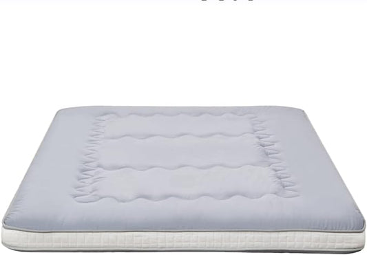 Dr.Futon Japanese Floor Futon Mattress Extra Thick Folding Roll Up Bed Topper Mat for Guest,Lounger and Tavel
