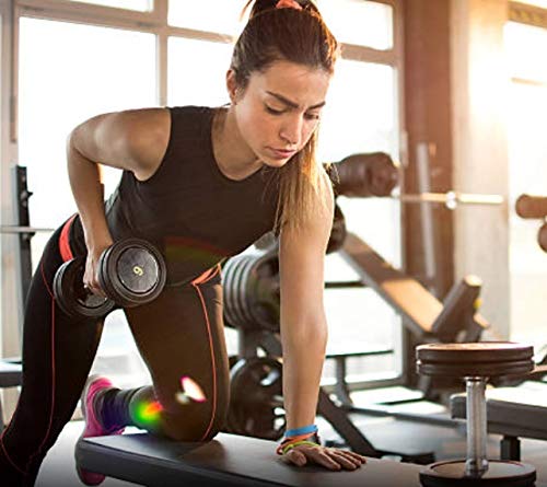 Kenz Laurenz Soft and Stretchy Elastic Cotton Headbands, Pack of 12, Neon Yellow