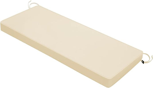 Outdoor Bench Cushion 48 x 16 x 3 Inch with Ties, Thick Waterproof Porch Swing Cushions for Patio Furniture Chair Pad, Seat Sofa Garden Replacement Cushion Sponge Filling