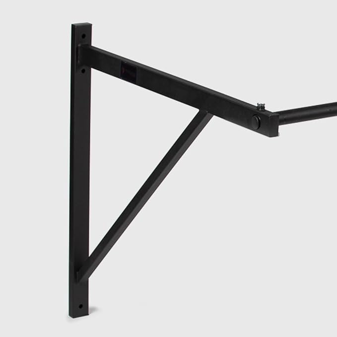 Titan HD Wall Mounted Pull Up Chin Up Bar with 8 in. Wood Olympic Gymnastic Rings - 1.5 in. W Heavy Duty Thick Straps &