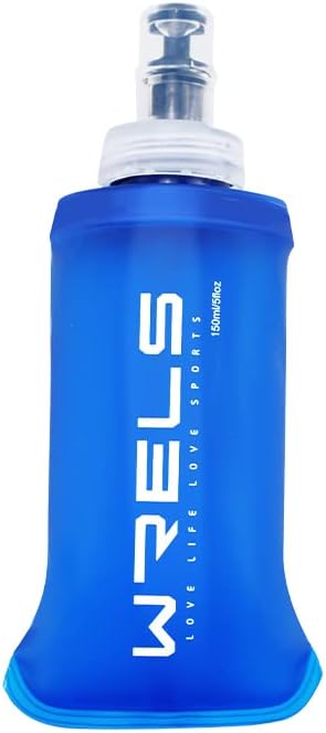 Folding Soft Flask Portable Collapsible Running Lightweight Water Bottle for Outdoor Sports,Travel with Mouthpeice Cover