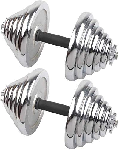 Cast Iron Adjustable Dumbbell Barbell Set (110LB/66LB/44LB), Weight with Connecting Rod 2 in 1 Home Body Workout Exercise Equipment for Men and Woman…