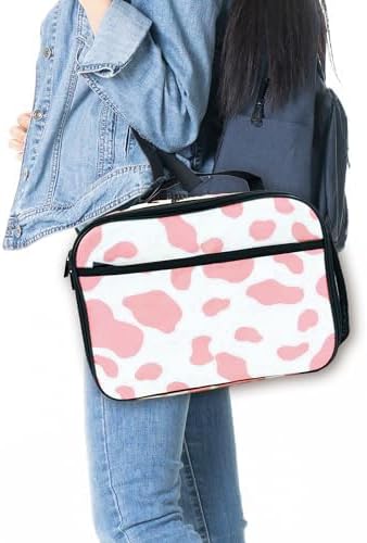 Cow Lunch Bag Insulated Reusable Lunch Box Kids Girls Boys Cooler Thermal Tote Bag For Men Women School Work Picnic
