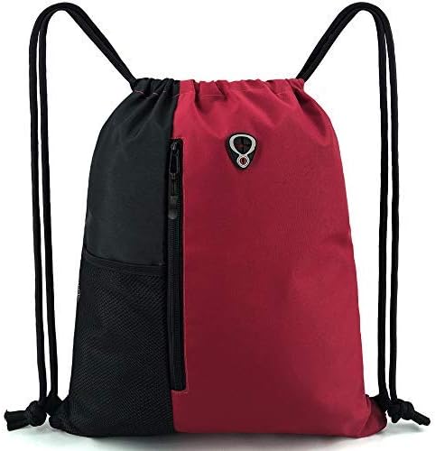 BeeGreen Cinch-Sack-Drawstring-Backpack-Bag for Women&Men Athletic Bags With Water Bottle Mesh Pockets