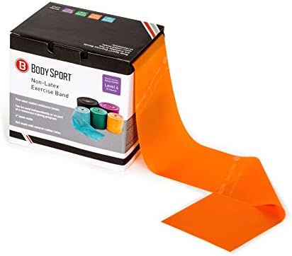 Body Sport Exercise Band, 25 yd. x 4 in. Roll - Home & Gym Fitness Equipment for Stretching, Strength Training & Physical Therapy