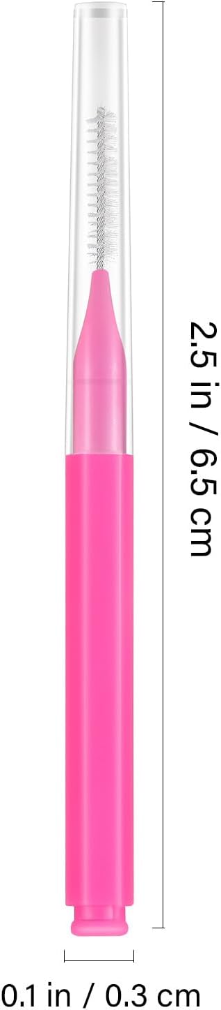 Interdental Brush 100Pcs Tooth Flossing Head Brushes Tooth Floss Picks Refill Flosser Sticks Toothpick Tooth Cleaning Tool