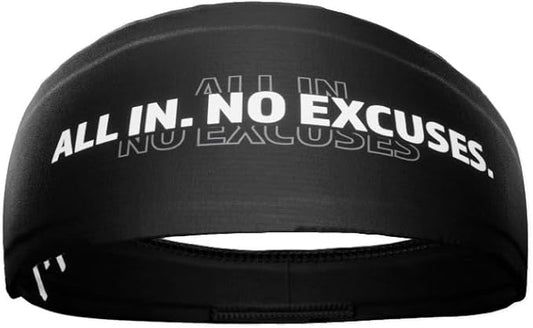 Unisex Headband/Sweatband. Best for Sports, Fitness, Working Out, Yoga. Tapered Design. Reversible.