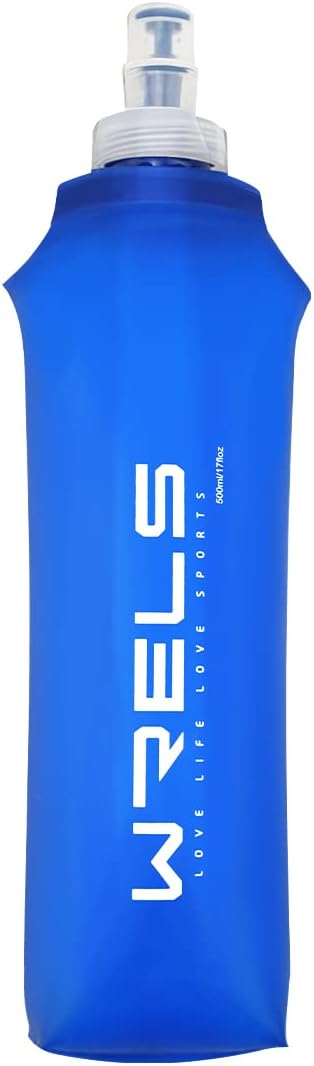 Folding Soft Flask Portable Collapsible Running Lightweight Water Bottle for Outdoor Sports,Travel with Mouthpeice Cover