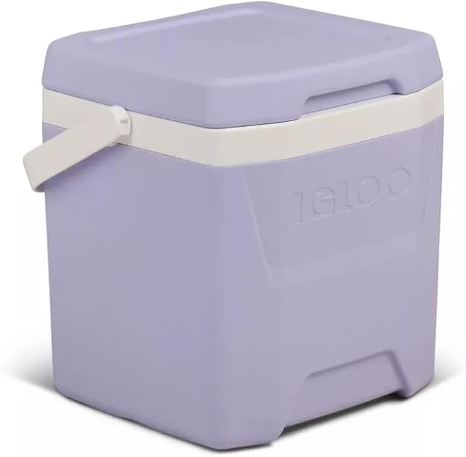 Igloos Cooler Hard-Sided Ice Chest, Insulated Portable Cooler, Heavy-Duty, Leak-Resistant Lid, Lightweight Ergonomic Handle