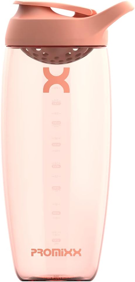 Promixx Pursuit Protein Shaker Bottle (32 oz) – Silent No-Ball Mixer, Leak-Proof Lid, BPA/BPS & Phthalate-Free ECOZEN – Easy-Clean Shaker Cup for Protein Shakes, Pre & Post-Workout Smoothies