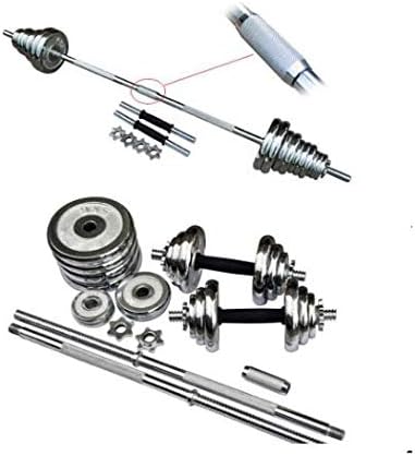 Cast Iron Adjustable Dumbbell Barbell Set (110LB/66LB/44LB), Weight with Connecting Rod 2 in 1 Home Body Workout Exercise Equipment for Men and Woman…