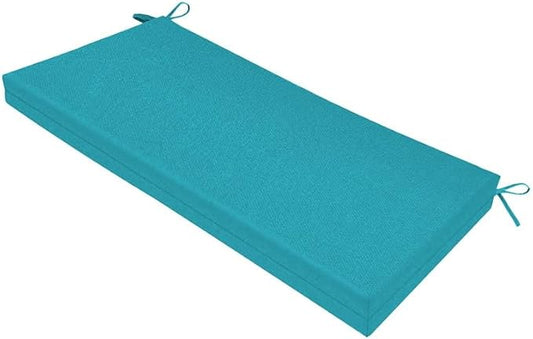 SK Studio Outdoor Bench Cushion 45x18x3 Inch Waterproof Patio Furniture Cushion Fade Resistant Pation Replacement Seat Pad with Tie Straps for Patio Garden Swing Porch Furniture, Blue