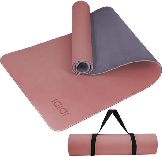 Yoga Mat with Strap,Non-Skid Workout Mat,8mm Thick Yoga Mat,POE Yoga Mats for Women Men Kids,Exercise Mat with Easy-Cinch,72"x24"x0.32” (183x61x0.8cm)