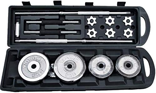 Cast Iron Adjustable Dumbbell Barbell Set (110LB/66LB/44LB), Weight with Connecting Rod 2 in 1 Home Body Workout Exercise Equipment for Men and Woman…