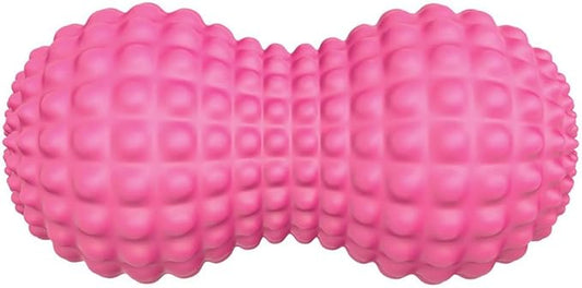 SELEWARE Peanut Massage Ball, Peanut Double Lacrosse Massage Roller Ball for Back Neck Shoulder Spine Legs HIPS, Deep Tissue Peanut Roller Ball Trigger Point Muscle Massage Ball, Pink
