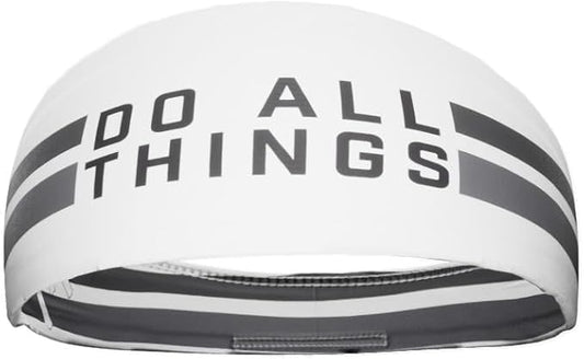 Unisex Headband/Sweatband. Best for Sports, Fitness, Working Out, Yoga. Tapered Design. Reversible.