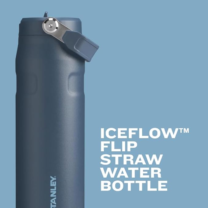 Stanley IceFlow Flip Straw 2.0 Water Bottle 24 OZ | Built-In Straw with Larger Opening | Lightweight & Leak-Resistant | Insulated Stainless Steel | BPA-Free | Mist