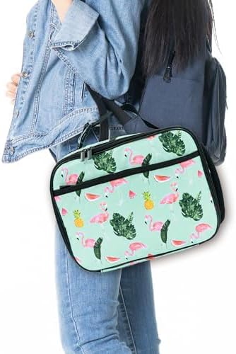 Flamingos Lunch Bag Insulated Reusable Lunch Box Kids Girls Boys Cooler Thermal Tote Bag For Men Women School Work Picnic
