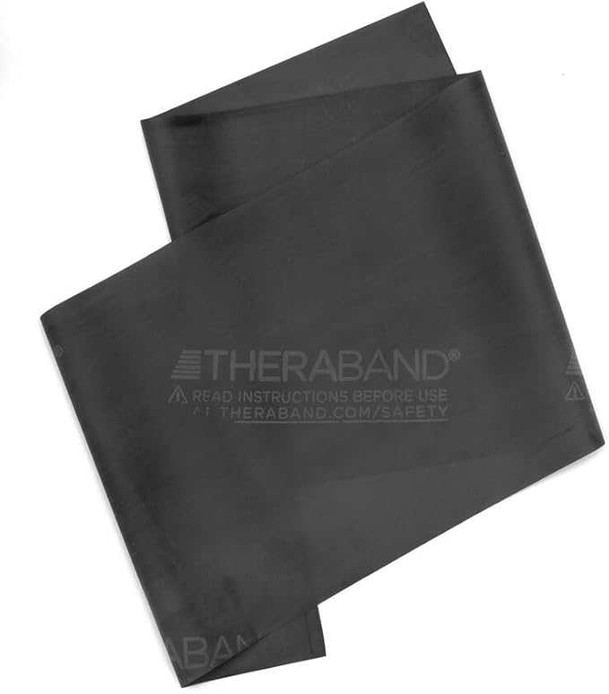 THERABAND Resistance Band, Black, Special Heavy, 50-Yard Roll, Latex Elastic Band for Exercise