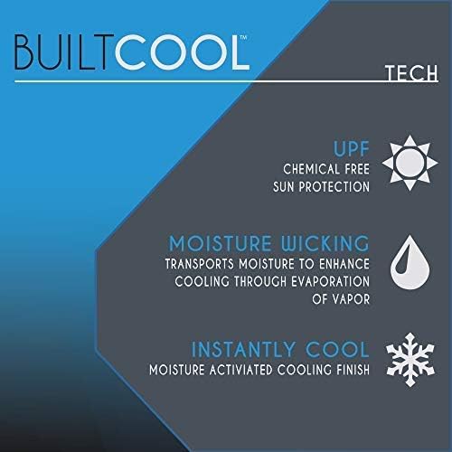 BUILTCOOL Adult Cooling Towel - Men & Women Chilly, Lightweight, Soft, Neck and Face Cooling Towel for Sport, Camping, Hunting, One Size, White, Royal Blue, & Yellow, 3 Pack