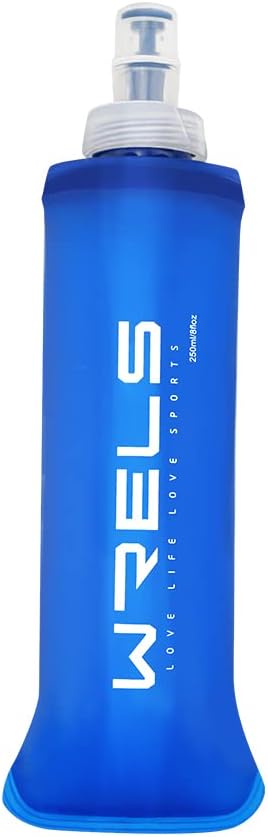 Folding Soft Flask Portable Collapsible Running Lightweight Water Bottle for Outdoor Sports,Travel with Mouthpeice Cover