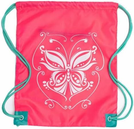 Girls Drawstring Backpack,Sport Gym Cinch Bag for Kids (flaming)