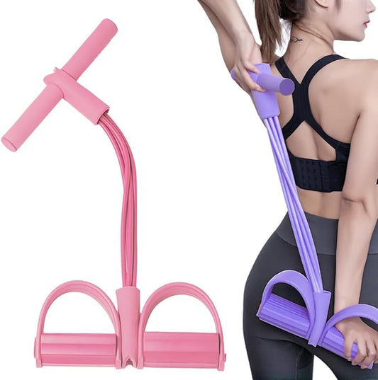 21 Fitness Resistance Bands-4 Tube Pedal, Stretch Bands for Exercise Sit Up Exercise Equipment Slimming, Stretching Bands, Leg Stretching Slimming Training, Stretching Workout Fitness Bands