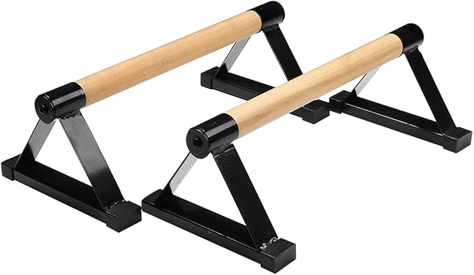 LONGTA Wooden Stretch Stand, Pushup Stands Bars Calisthenics Handstand,Non-Slip Yoga and Gymnastic Training Tool Russian Style Stretch Push-Ups
