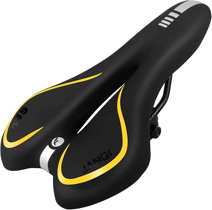 Comfortable Bike Seat for Men & Women, Waterproof Bicycle Seat, Breathable Mountain Bike Saddle, Gel Bicycle Saddle for MTB, BMX, Road Bike, City Bikes, Exercise Bikes