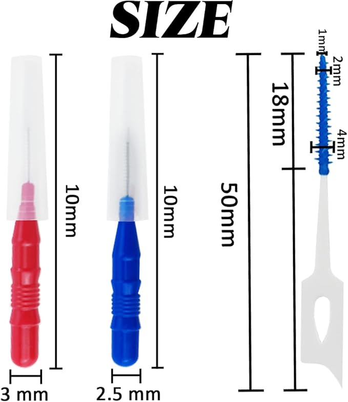 GXXMEI 250PCS Braces Dental Brush Flosser for Cleaner Interdental Brush Toothpick Dental Tooth Flossing Head Oral Dental Hygiene Toothpick Cleaners Cleaning Tool