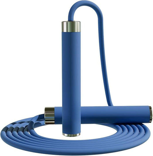 Adjustable Jump Rope for Home Fitness - 5mm PVC Cord with Ball Bearings, Anti-Slip Rubber& Alloy Handles for Beginners, Weight Loss Workout in Home/School/Gym