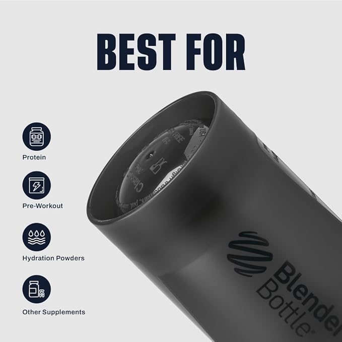 BlenderBottle Classic V2 Shaker Bottle Perfect for Protein Shakes and Pre Workout, 28-Ounce (2 Pack), Black and Navy