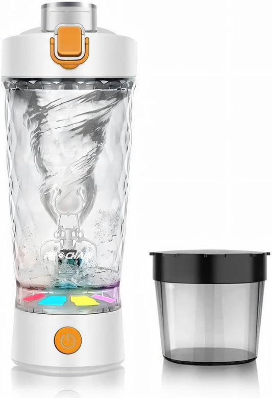 Electric Protein Shaker Bottle, USB Rechargeable Mixing Cup, Water Drink Mixer Portable Bottles for Gym Sport, BPA-Free Tritan, 22oz