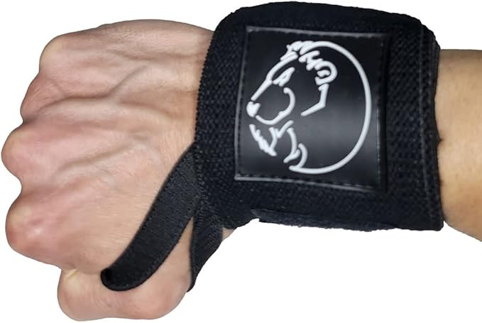 Premium Wrist Wraps for Weightlifting, BMG Premium 18” Wrist Wraps (pair) with Thumb Loop, Sturdy and Comfortable