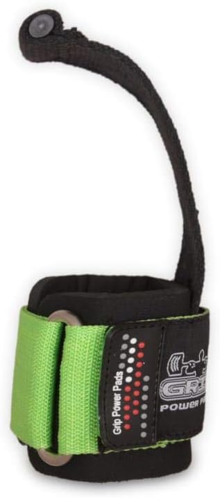 Lifting Dowel Straps Neoprene Padded Wrist Wraps Power Weight Lifting Training Gym Grips Straps Wrist Support Bandage Set of 2 Alternative to Hooks (Lime)