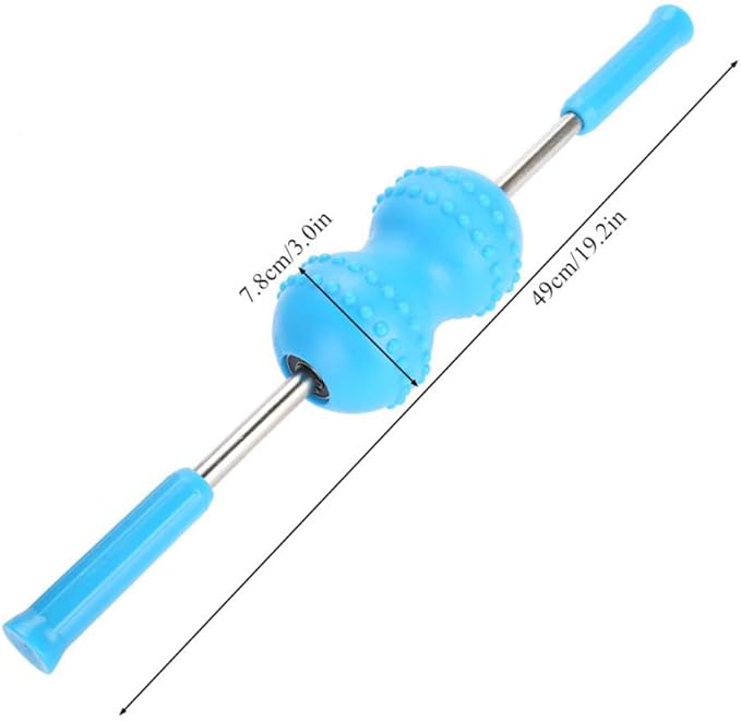 Back Roller, Multifunctional Muscle Roller Stick, 18.9 Inch Stick Massage Rollers, Blue Foam Rollers for Yoga, Recovery, Workouts