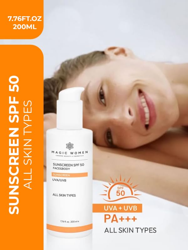 Face Sunscreen SPF 50 – Daily Lightweight Sun Cream for Healthy-Looking Skin – 200ml
