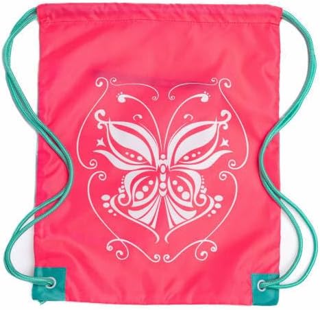 Girls Drawstring Backpack,Sport Gym Cinch Bag for Kids (flaming)