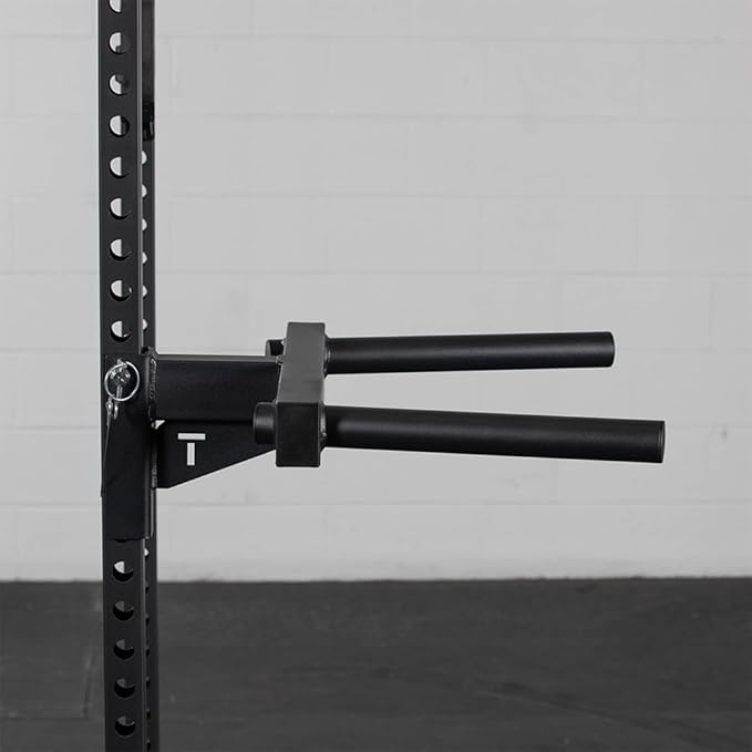 Titan Fitness Y-Dip Bar Fits T-2 Series Power Racks, Rack Mounted Dip Attachment, 550 LB Capacity, Dip Bar Station for Tricep Dips, Bodyweight Training, Calisthenics, Squat Rack