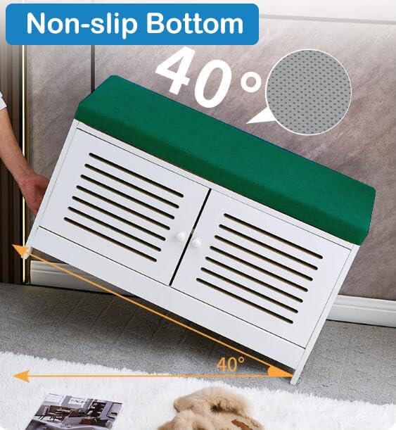 Loveboat Washable Bench Cushion, Non-Slip Bench Pad for Shoe Storage, Window, Piano, Dining 34"x14"x2" Greybrown