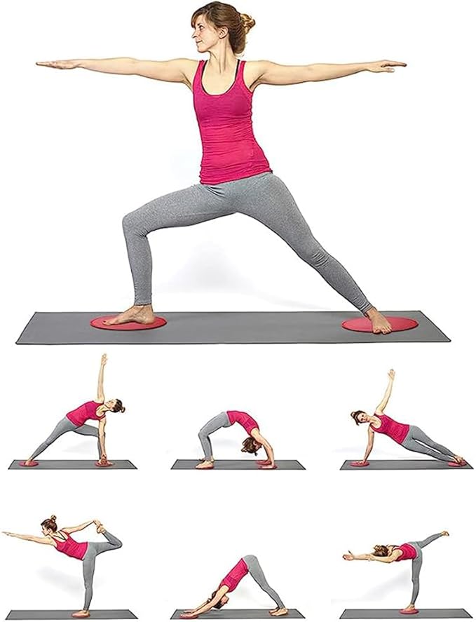 Core Sliders for Working Out Core Sliding Discs Exercise Glider Discs Dual Sided Exercise Discs Fitness Equipment for Women Men Teens Abs and Core Home Travel Exercise Sliders 2 Pack Red and Purple