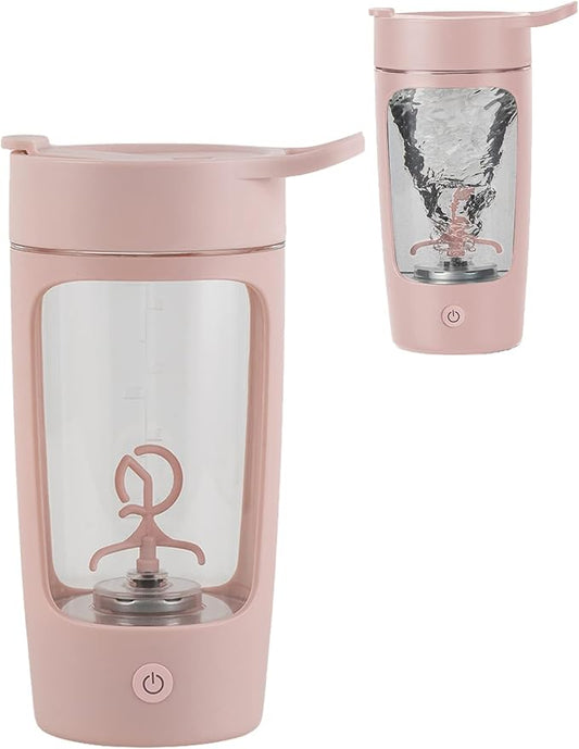 Electric Protein Shaker Bottle, | Tritan | Bpa Free| Blender Bottles 22oz Rechargeable Vortex Portable Mixer, Self Stirring Cup, Auto Mixing Mug For Coffee(Pink)