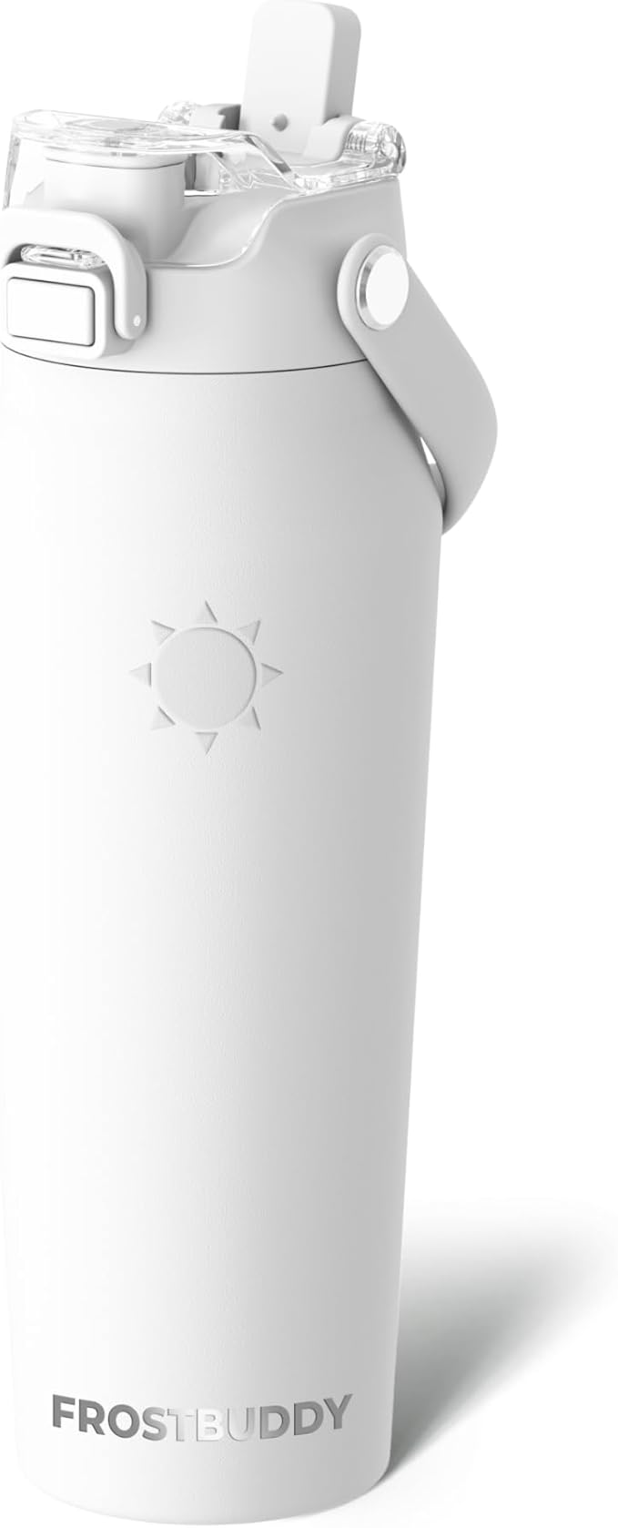 Frost Buddy 24oz Insulated Water Bottle with Straw & Chug Lid | Leak-Proof Stainless Steel | 24-Hours Cold | Sweat-Proof, Cup Holder Friendly | Ideal for Gym, Travel, Sports & Everyday Hydration