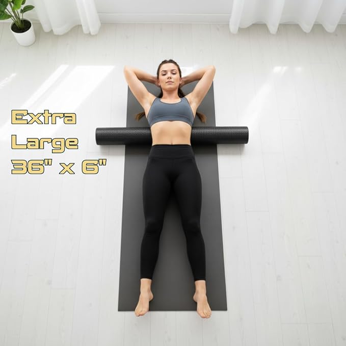 Fitizen Foam Roller – Muscle Massage Rehab Stiff Back Pain Physical Therapy Deep Tissue Firm Exercise Equipment Home Gym Stress Yoga Pilates for The Fit Citizen by FitNation