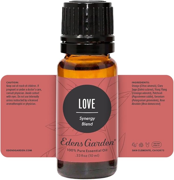 Edens Garden Love Essential Oil Blend- 100% Pure Premium Grade, Undiluted, Natural, Therapeutic, Aromatherapy, The Best for Diffusing, Skin, Candle, Laundry 10 ml (.33 fl oz)