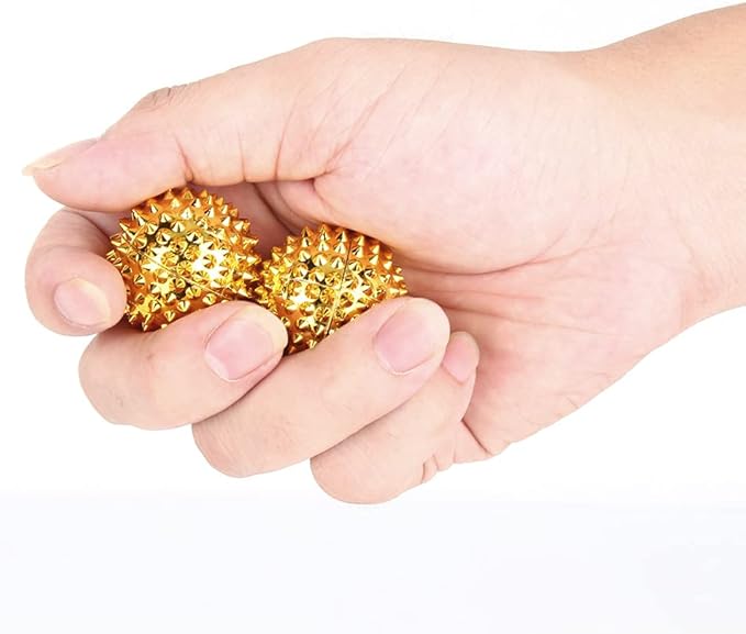 Spiky Massage Ball, 1 Pair 32mm Acupressure Ball, Hand Massage for Pain Pressure and Stress Relief