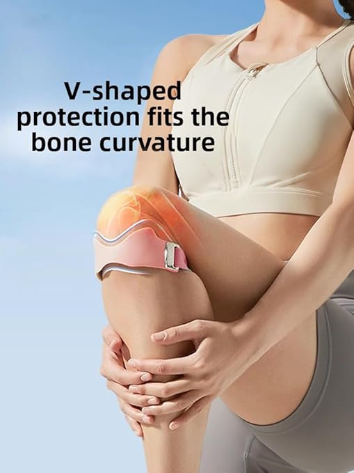 Patella Band for knee Pain Relief during exercise | Adjustable Patellar Tendon Support Strap for Running | Sports & Support | Tendonitis & Jumper's | Made with Silicone & Polyamide. (pink)