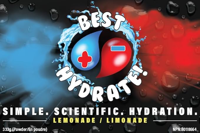 Best Hydrate Lemonade Electrolyte Hydration Powder Mix for Energy, Sports, Workouts, 16 oz Drinks